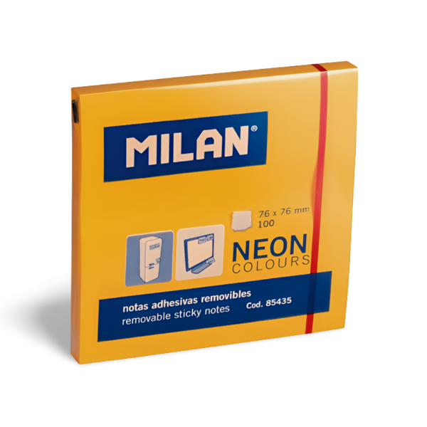Blok lepiaci NEON MILAN oranžový