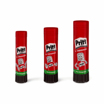 Lepiaca tyčinka Pritt Stick v troch veľkostiach – 10 g, 20 g, 40 g. Vhodná na papier, kartón a fotografie, bez rozpúšťadiel.