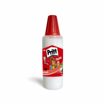 Lepidlo disperzné Pritt Školák 75 g – tekuté lepidlo na školské projekty, lepenie papiera a kartónu.