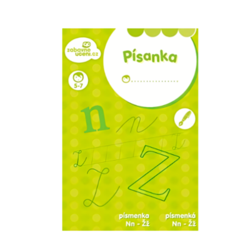 Písanka N – Ž pre deti – pracovný zošit na písanie písmen s obrázkami a predtlačenými riadkami