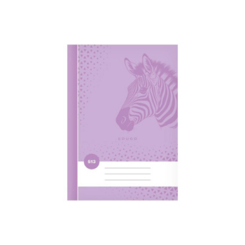 Linajkový zošit 513 A5 s motívom zebry vo fialovej farbe.