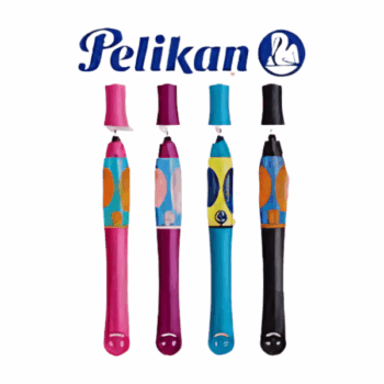 Atramentové pero Pelikan Griffix 3 pre pravákov – ergonomický roller v pestrých farbách s náplňami.