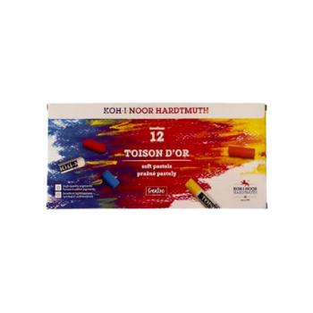 Sada 12 farebných suchých pastelov TOISON D´OR od KOH-I-NOOR v papierovej krabičke