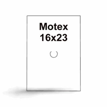 Biele samolepiace cenové etikety MOTEX 16x23 mm na kotúči, vhodné na označovanie tovaru pomocou etiketovacích klieští.
