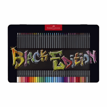 Farebné ceruzky Faber-Castell Black Edition – 36 farieb v plechovej dóze