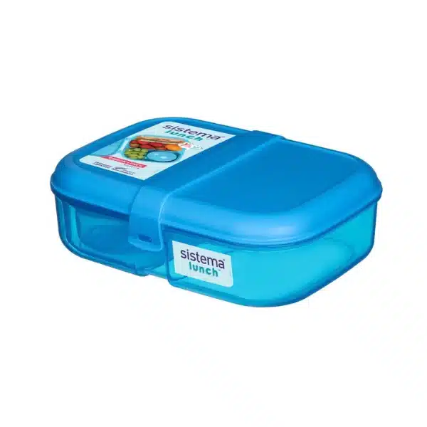 Desiatový box Sistema Lunch s tromi komorami a 130 ml nádobkou