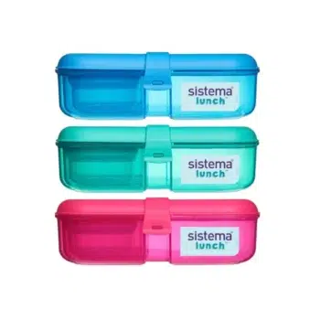 Desiatový box Sistema Lunch s tromi komorami a 130 ml nádobkou