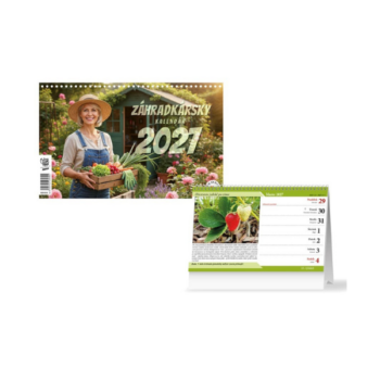 Stolový Záhradkársky kalendár 2027 s fotografiami ovocia a zeleniny