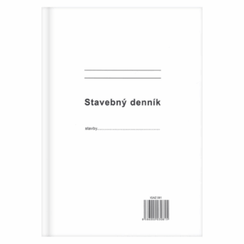 Stavebný denník A4, 158 listov – tlačivo na evidenciu priebehu stavby