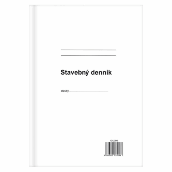 Stavebný denník A4 so samoprepisom, 83 listov – evidenčný formulár pre vedenie stavby