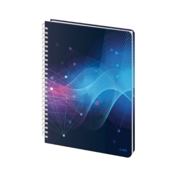 College blok A4 Network s plastovými doskami a špirálou