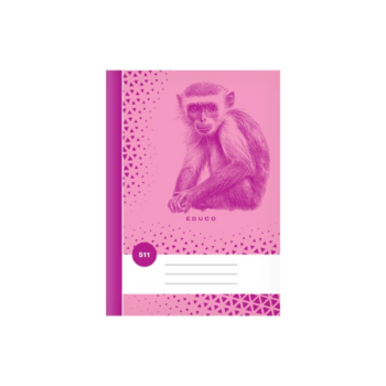 Školský zošit 511 A5 s veľkými riadkami pre prvákov s motívom opičky.