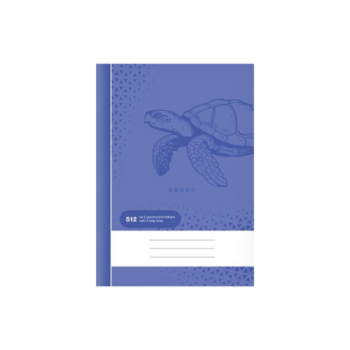 Zošit 512 A5 s pomocnými linkami pre prvákov s motívom morskej korytnačky.