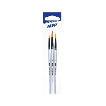 Sada troch guľatých štetcov MFP Synthetic vo veľkostiach 6, 8 a 10